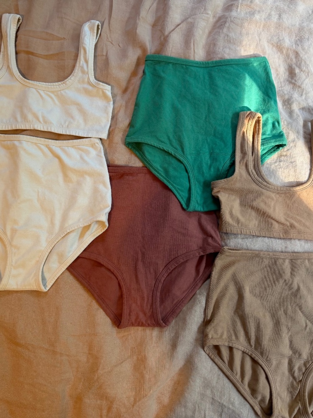 Beautiful ARQ 6-piece bundle featuring 2 bras + 4 high-waisted underwear